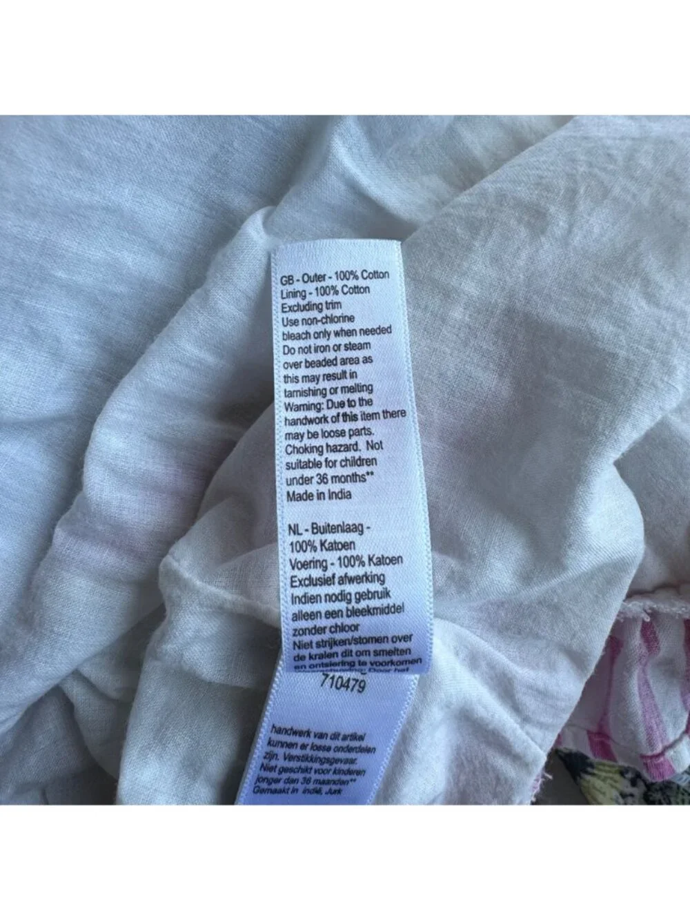 MONSOON Watercolor Beach Scene Dress Girls 5 Sailboats Lake Summer Sundress - Picture 8 of 8